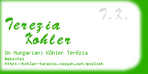 terezia kohler business card